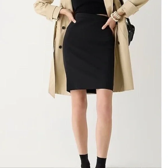 J. Crew No. 2 Pencil Black Skirt - Picture 1 of 6